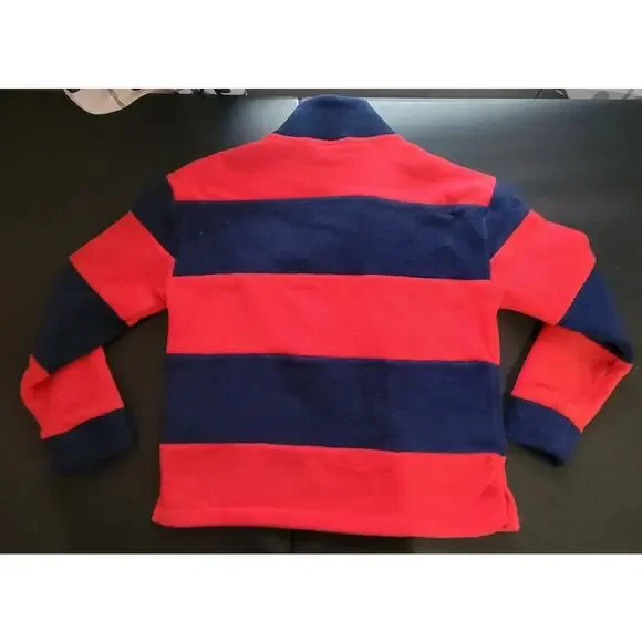 Victoria's Secret Pink Xs red/blue striped 3/4 zip pullover long sleeve - Picture 2 of 7